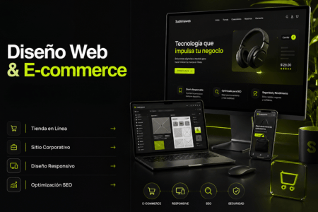 Diseño y desarrollo de sitios web corporativos y tiendas e-commerce responsivas optimizadas para SEO